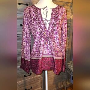 Old Navy Burgundy Shirt with front ties. Like New Condition